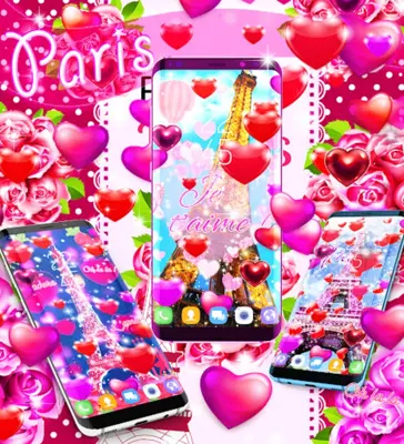 Paris love live wallpaper android App screenshot 0