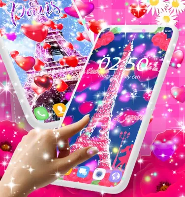 Paris love live wallpaper android App screenshot 5