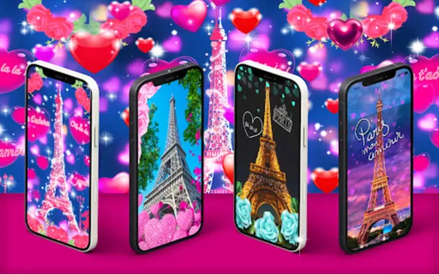 Paris love live wallpaper android App screenshot 7